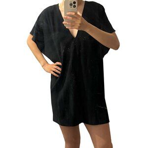 IRO Black V-Neck Mini Shift Dress Size Small/US4/FR36